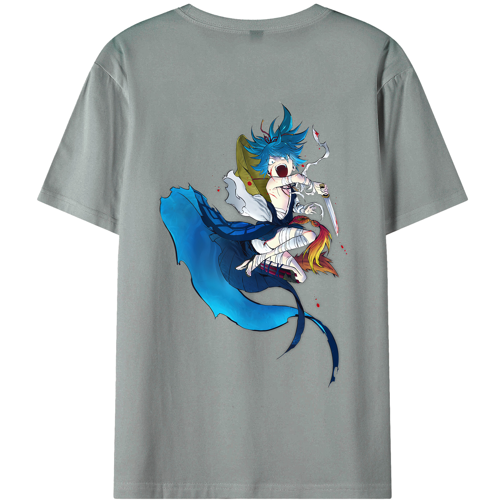 （画像用） 刀剣乱舞 Touken Ranbu 綿100％ メンズ半袖Tシャツ（バックプリント） 通気性